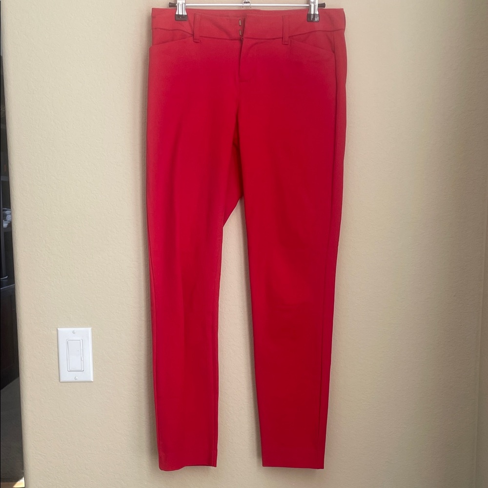 Old Navy Women's Bright Red Straight Leg Pants